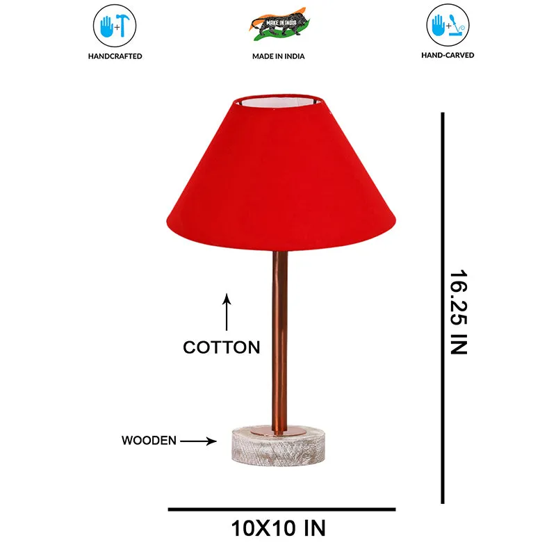Cotin II Rodin Wooden Table Lamp - Red,Copper,White media 7