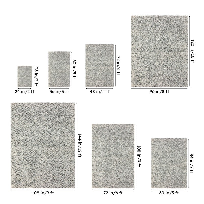 Timeless Textures Hand Tufted Wool Rug - Charcoal & White media 14