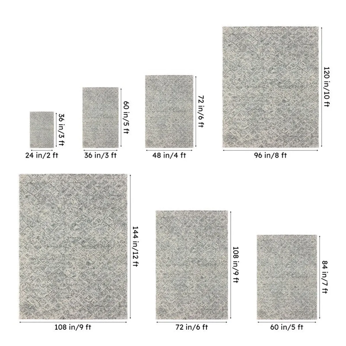 Timeless Textures Hand Tufted Wool Rug - Charcoal & White - 14