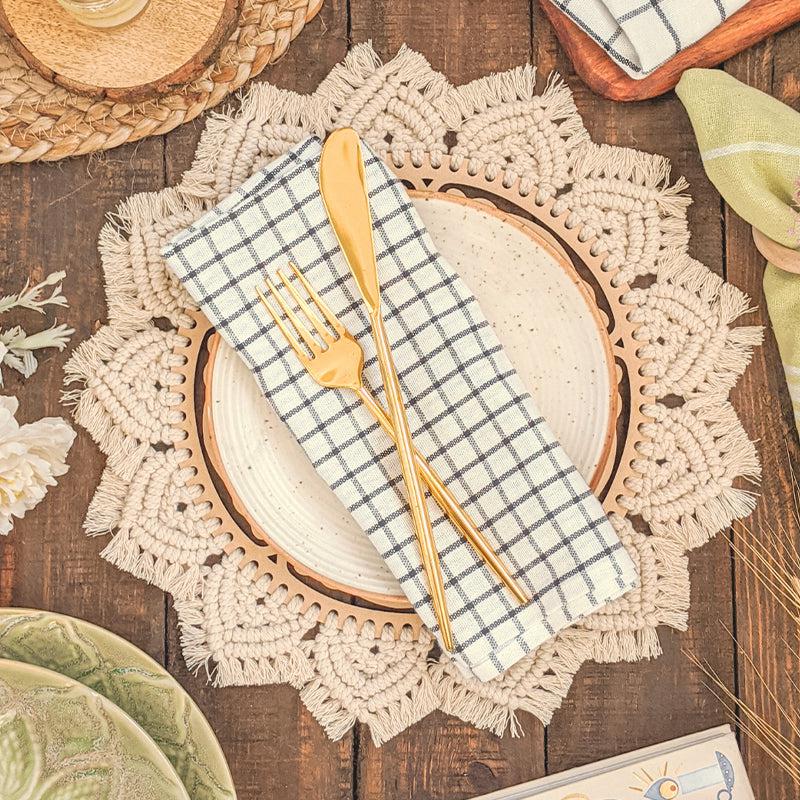 Boho Artsy Handcrafted Macrame Placemat - Single Piece media 5
