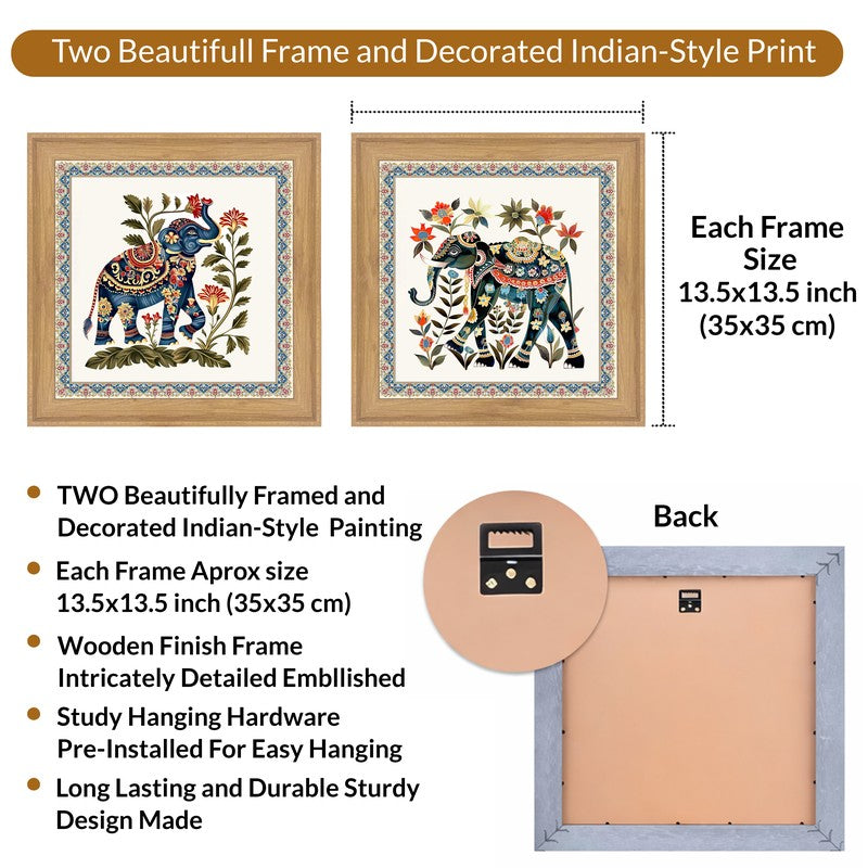 Haathi Ethnika Wall Art - Set Of Two media 8