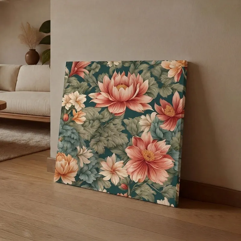 Autumn Lotus Canvas Wall Art media 1