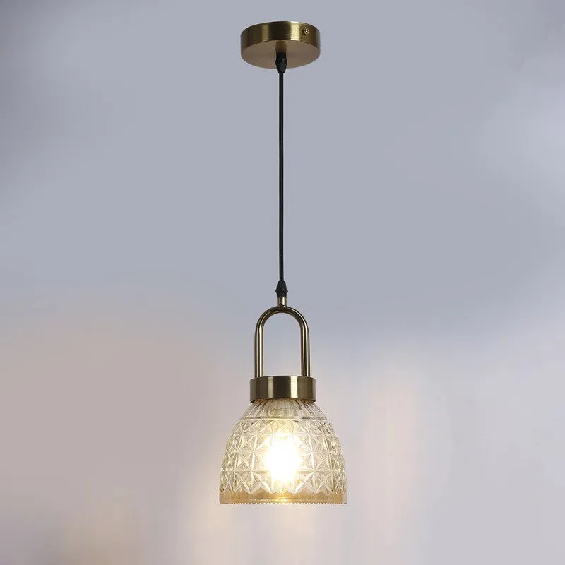 Auralux Textured Pendant Glass Ceiling Lamp media 6
