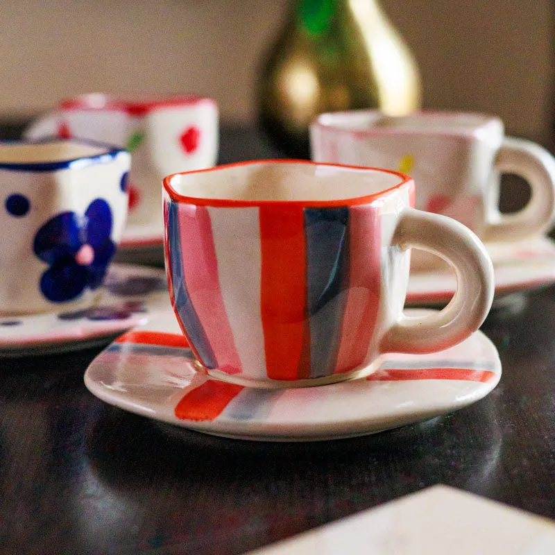 Sip Of Spring Cup & Saucer (200 mL Each) - Set of Four media 5