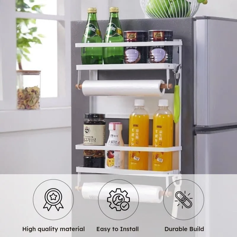 Qura Magnetic Kitchen Rack - White media 4