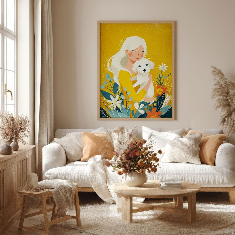 Suniva Canvas Wall Painting With Brown Frame