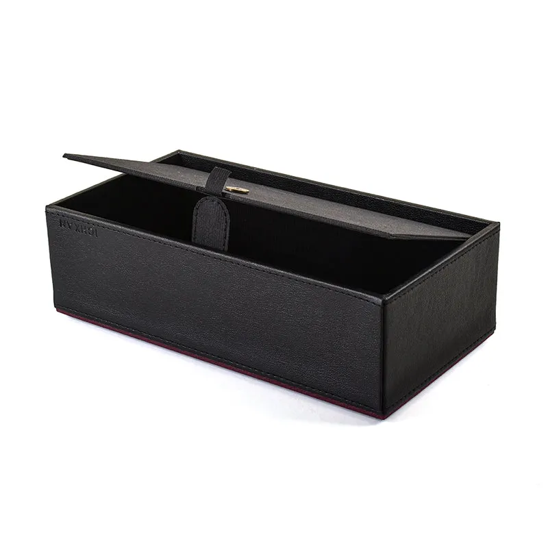 Tisca Edge Faux Leather Tissue Box - Black media 8