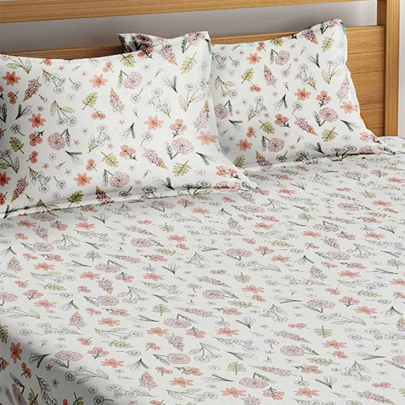 Caneo Floral Cotton Bedsheet - 210 TC media 3