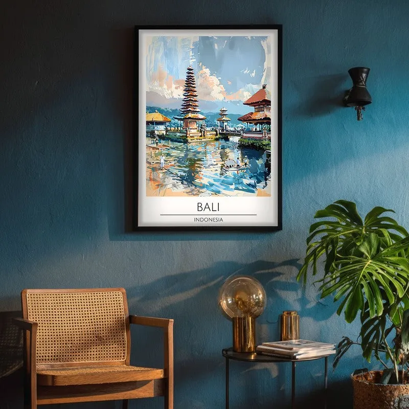 Vintage Bali Framed Canvas Wall Painting media 4