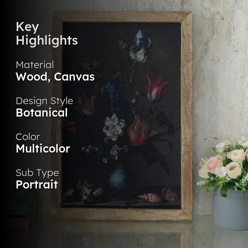 Retro Floral Canvas Painting media 2