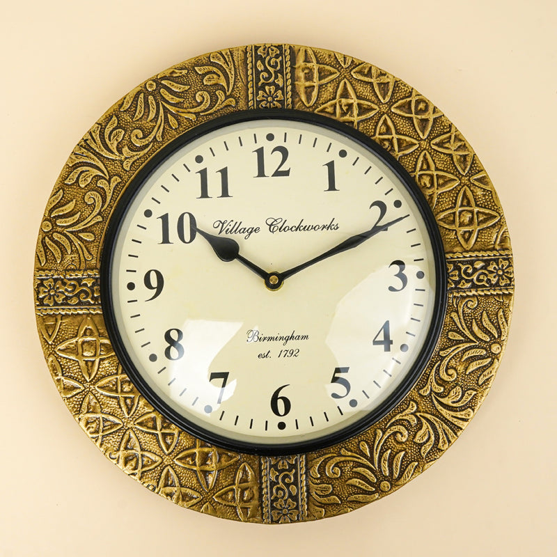 Timeless Strokes Hand-Painted Wood Wall Clock media 3