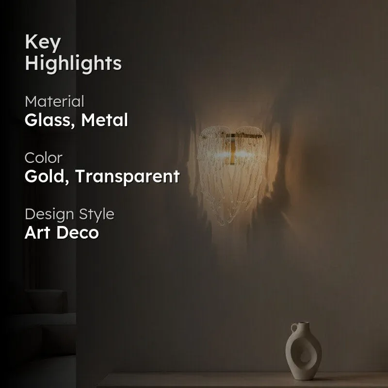 Crystal Heart Glass Wall Lamp media 2