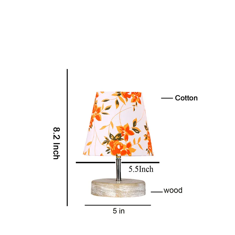 Renvo Ibis Flora Fabric Table Lamp - White,Orange media 5