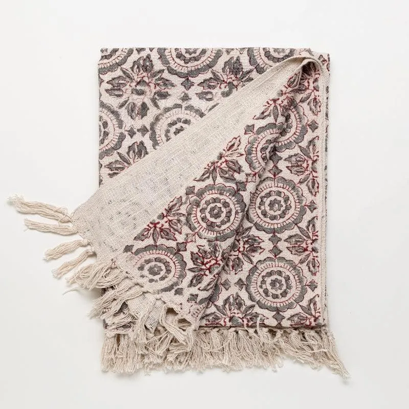 Aspiring Chakras Handblock Printed Throw media 5