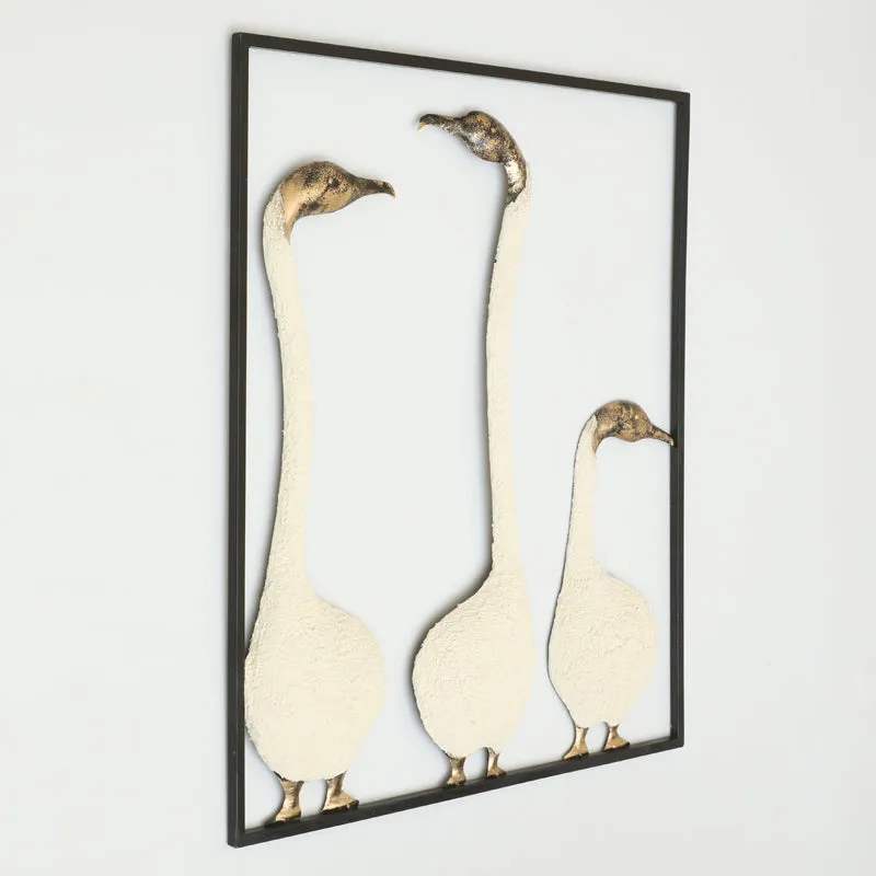 Storks In Harmony Metal & Ceramic Wall Accent media 3