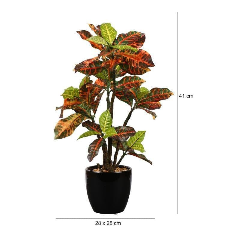 Faux Tall Croton Bonsai In Ceramic Pot - 41 cms media 4