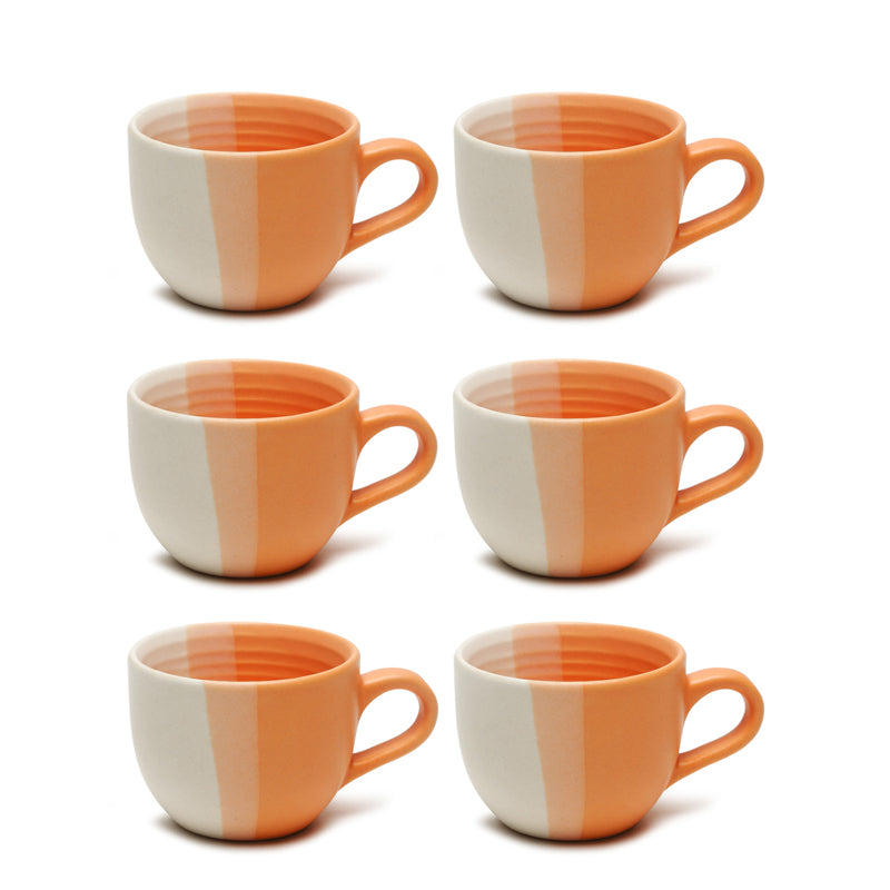 Mono Ceramic,Stoneware Tea Cup (150 mL Each) - Set Of Six media 3