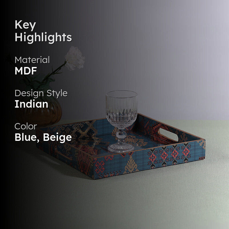 India Circus Adisa Square Serving Tray media 2