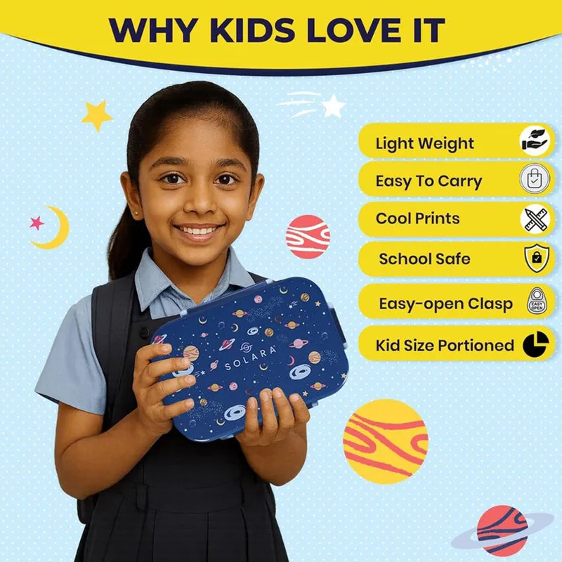 Solara Brewora Galaxy Lunch Box (Yellow,Blue) - 1000 ML media 7