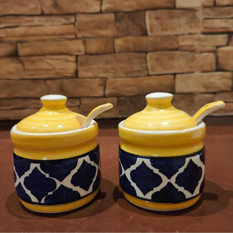 Medina Bharni Ceramic Jar (225 mL) - Four Piece Set media 1