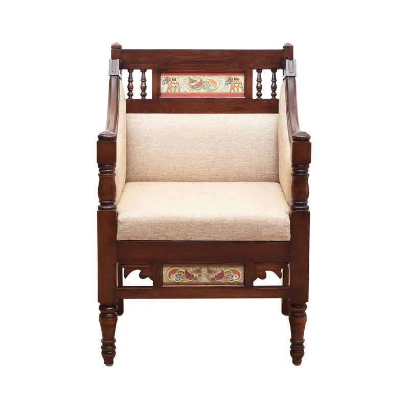 Maharani Teak Wood Accent Chair media 4