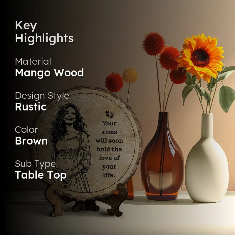 Love Of Your Life Wood Showpiece - Round media 2