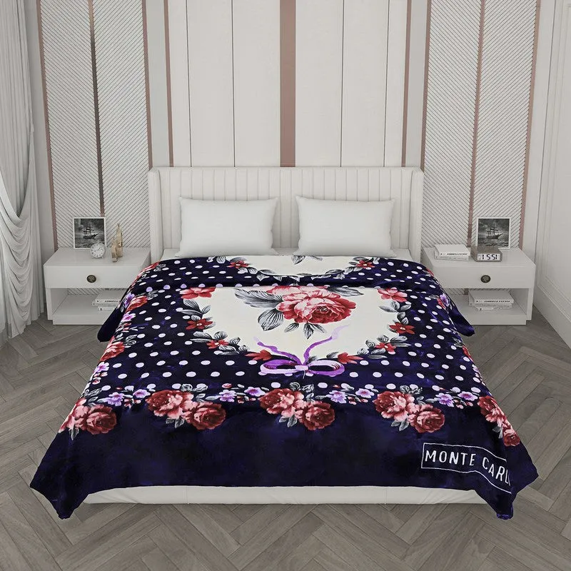 Monte Carlo Midnight Bloom Blanket - 1000 GSM media 4