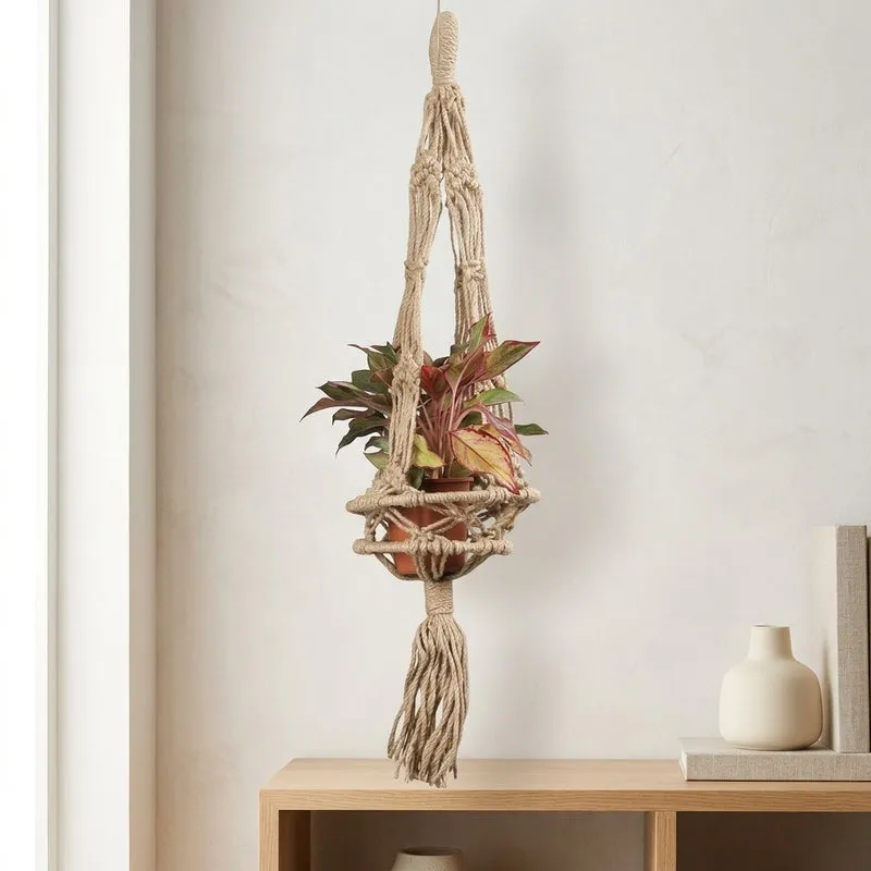 Norga Macrame Jute Planter media 1