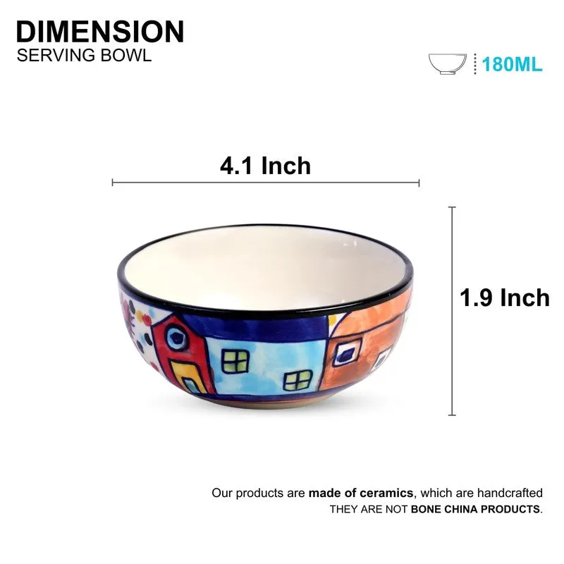 Katoriq Ceramic Snack Bowls (Multicolor, 180 mL Each) - Set Of Four media 6