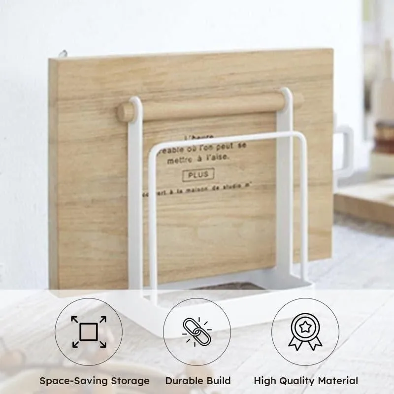 Evara Carbon Steel Chopping Board Stand media 4