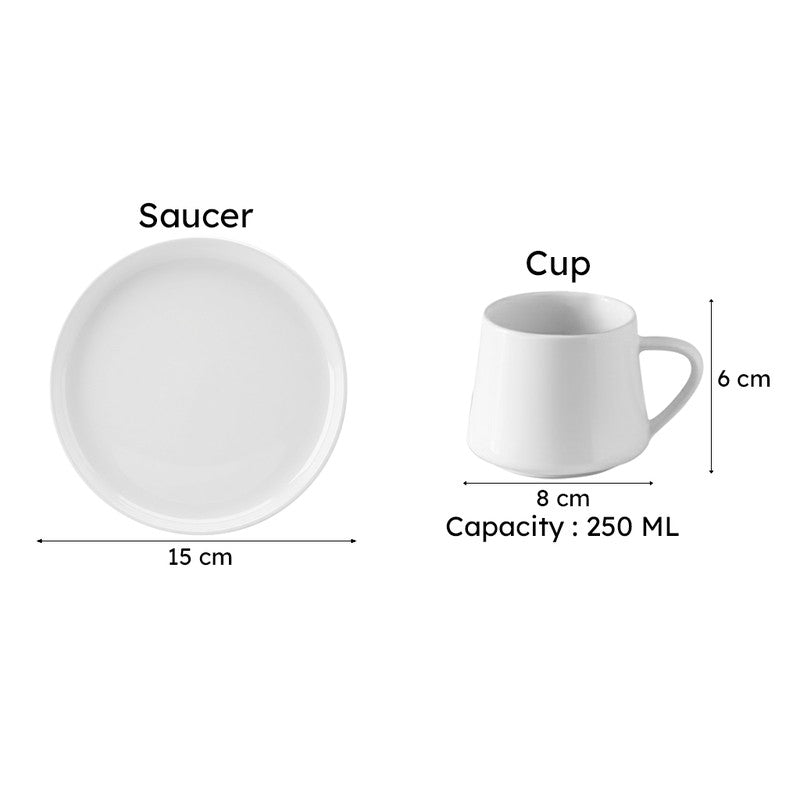 Nadia Ceramic Pink Cup & Saucer - 250 ML media 5