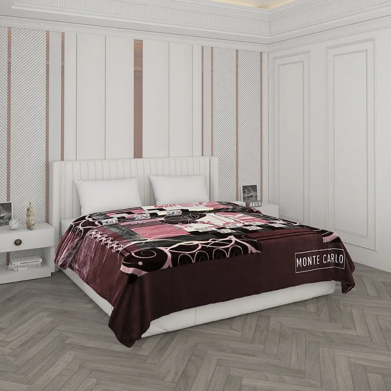 Monte Carlo Crimson Luxe Blanket - 1000 GSM media 1