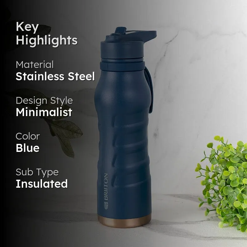Epiquencher Hot & Cold Thermos Water Bottle (Blue) - 750 mL media 2