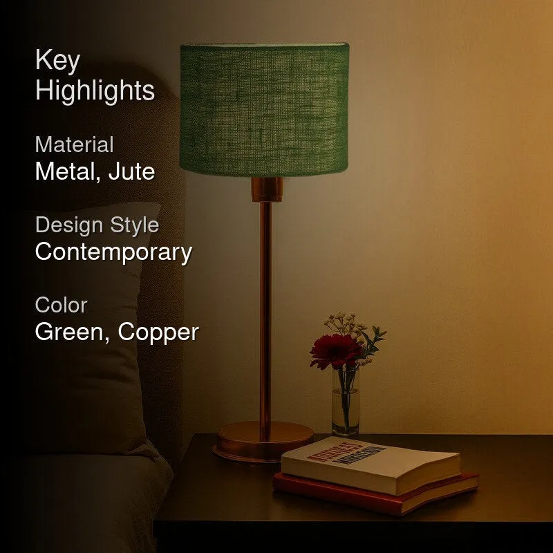 Kavira Zane Metal Table Lamp - Green media 2