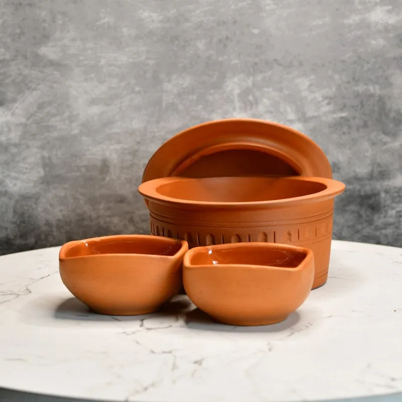 Artisanal Terracotta Serving Bowls - Three Piece Set media 5