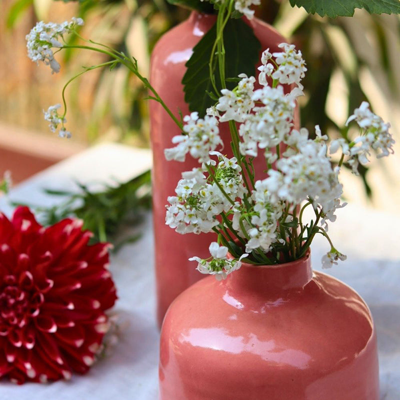 Cinzia Ceramic Vase - Pink media 4