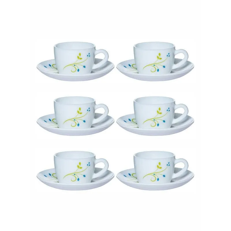 Cello Minari Flora Cup & Saucer (130 ML) - Twelve Piece Set media 3