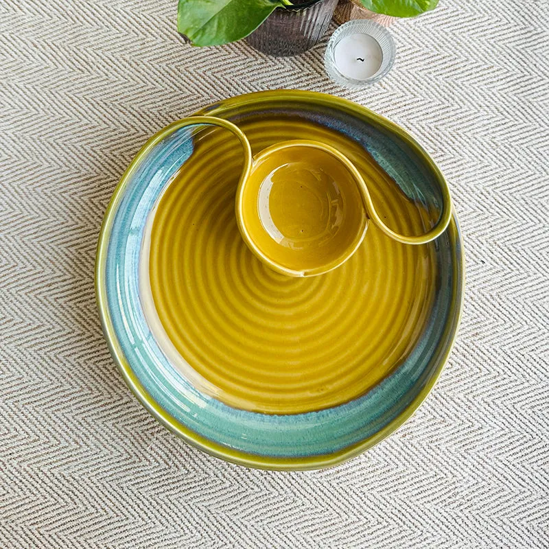 Wren Ceramic Chip & Dip Platter media 3