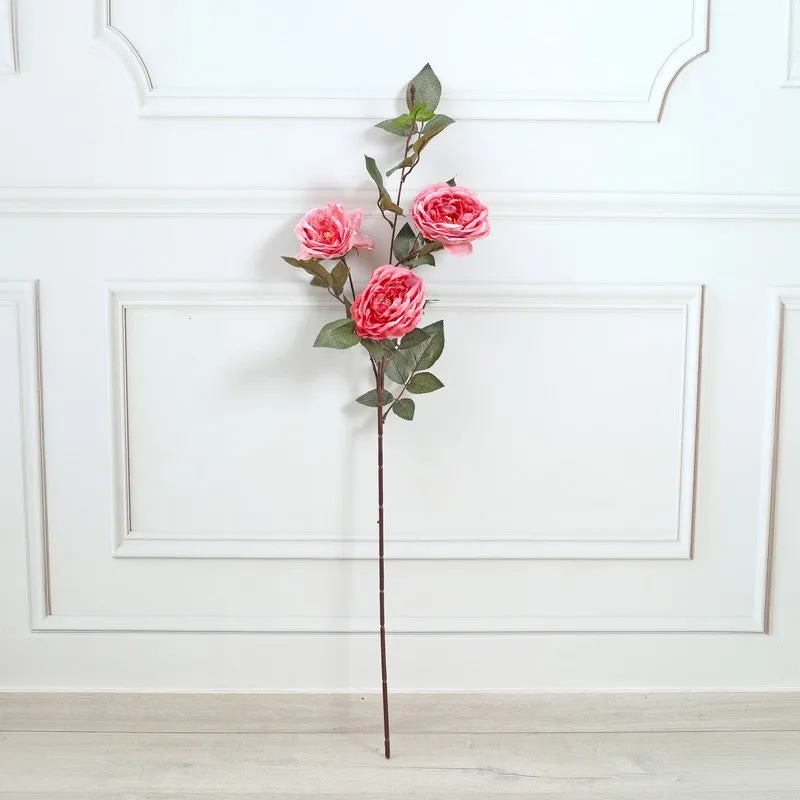 Open Peony Artificial Flower - Pink media 3