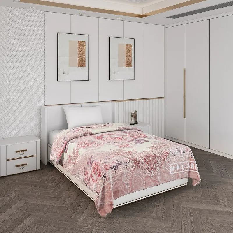 Monte Carlo Blush Blossom Blanket (Pink) - 1000 GSM media 1
