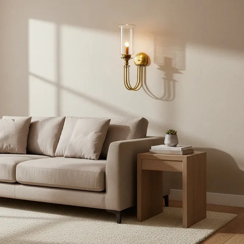 Amber Spire Glass Wall Lamp With Metal Base media 4