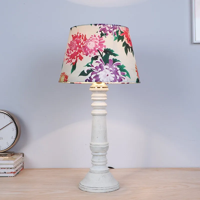 Miyabi Coil Printed Mango Wood Table Lamp - Multicolor media 2