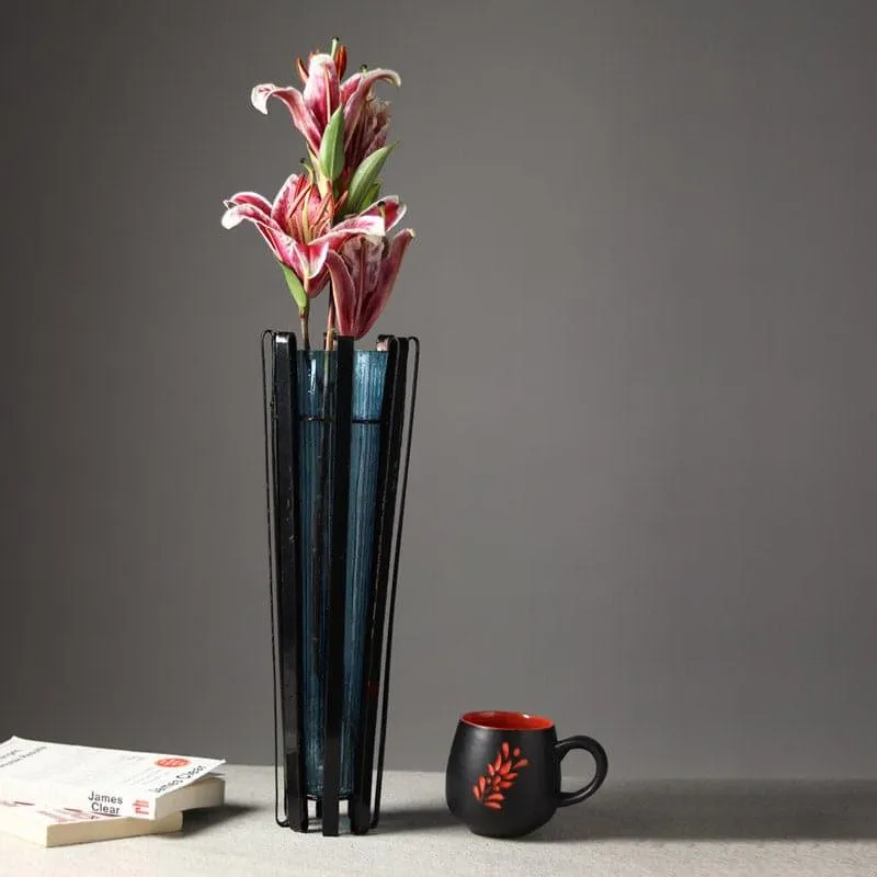 Solange Glass Vase - Blue media 1