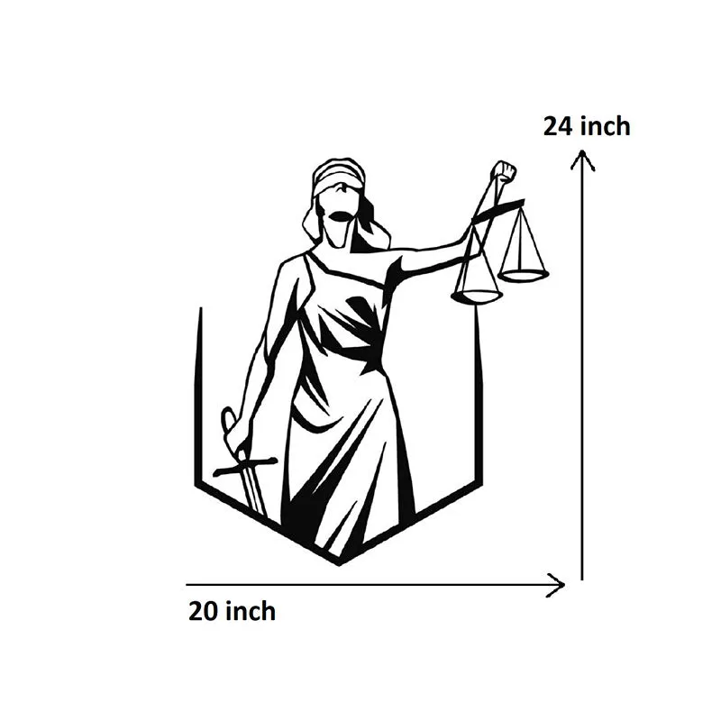 Lady Justice Black Iron Wall Accent media 5
