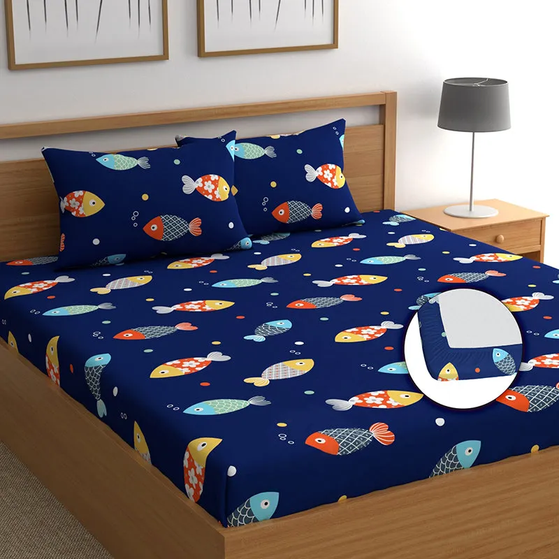 Fish Pals II Fitted Microfiber Microfiber Bedsheet - 150 GSM media 3