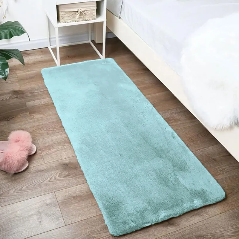 Ruffle Luxe Runner Rug - Turquoise media 1