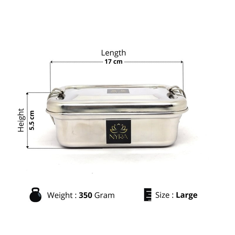 Krish Bliss Square Stainless Steel Tiffin & Lunch Box - 400 ML media 6