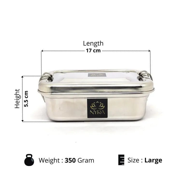 Krish Bliss Square Stainless Steel Tiffin & Lunch Box - 400 ML media 6