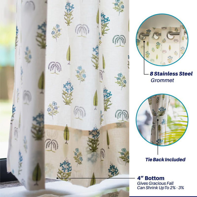 Urban Space Antaara Curtain (Blue) - Set Of Two media 6