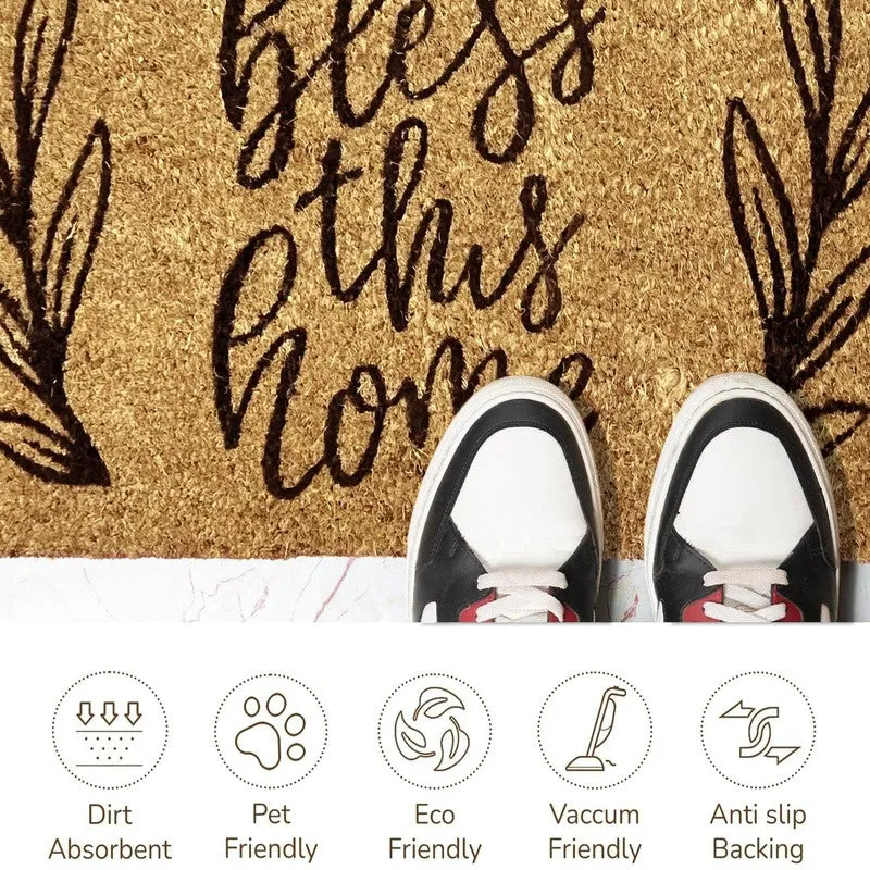 Bless This Home Coir Door Mats - Brown media 9